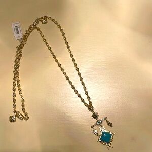 NWT! Kendra Scott Cass Gild Long Necklacee with Pendant